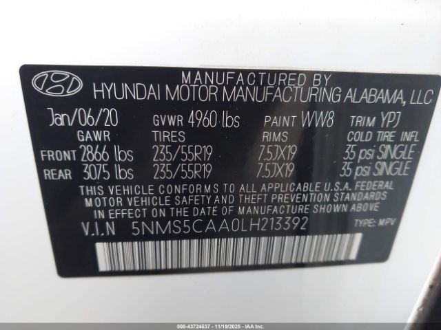 Hyundai SANTA FE Limited 2.0t Image 3