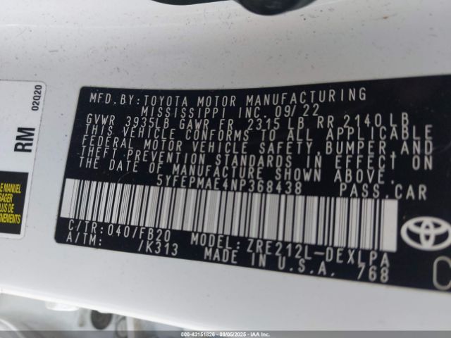 Toyota Corolla Le Image 4