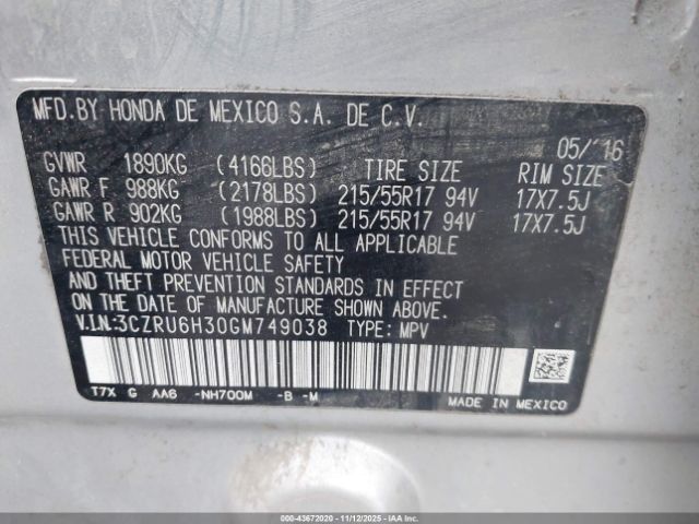 Honda HR-V Lx Image 3