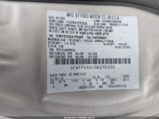 Ford Taurus Ses Image 2