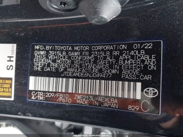 Toyota Corolla Hybrid Le Image 16